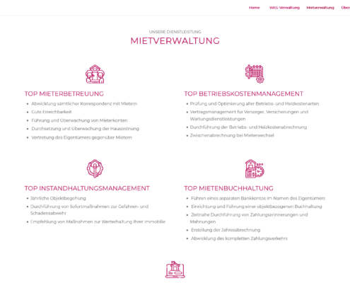 Am Buschkamp Immobilienverwaltung: Screenshot Website