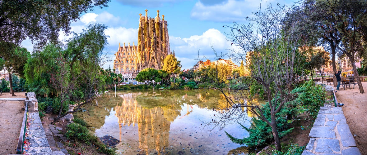 Blick auf die Sagrada Família in Barcelona